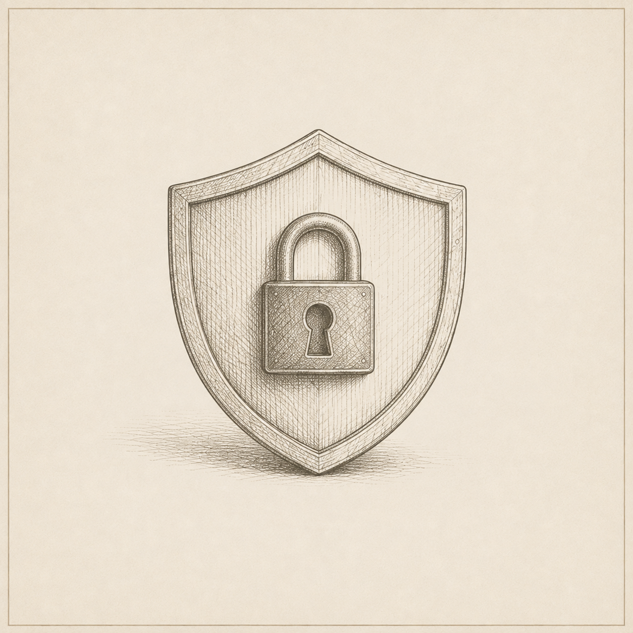 Illustration gravée: sécurité & protection