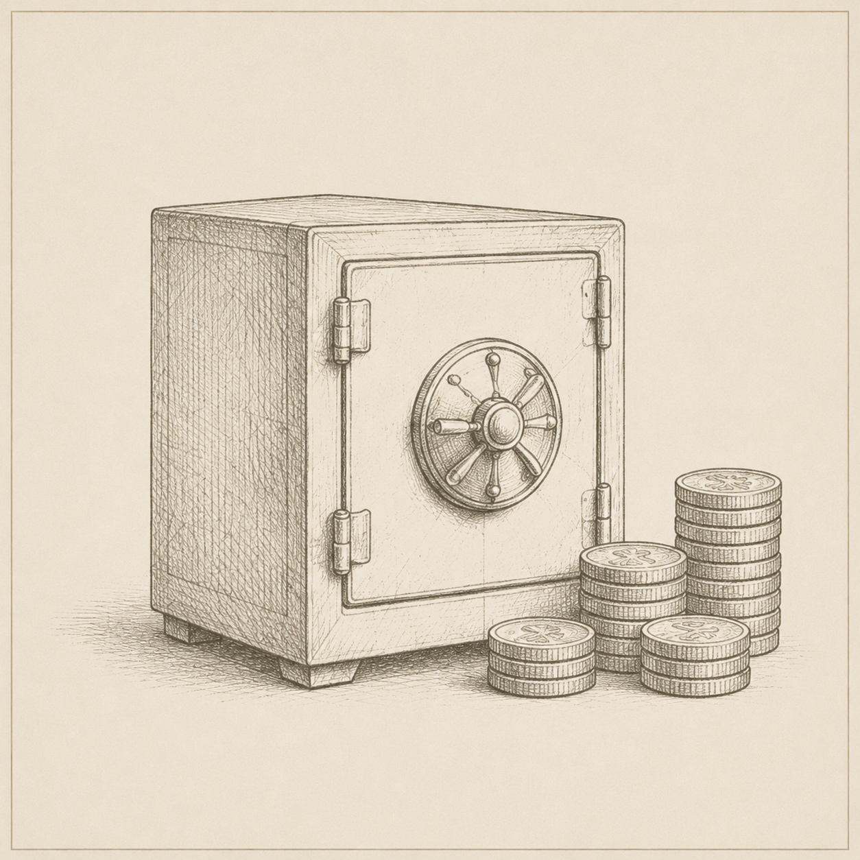 Illustration gravée: staking & lending